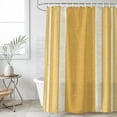 thumbnail image 4 of Vintage Turmeric Yellow Striped Bathroom Shower Curtains with 12 Hooks Waterproof Shower Curtain for Stalls and Bathtubs Farmhouse Modern Stripes Boho Decorative Bathroom Curtain 36x78 Inches, 4 of 9