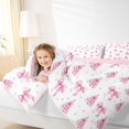 thumbnail image 4 of Feelyou Ribbon Bowknot Twin Comforter Sets, Pink Christmas Tree Stars Bedding Set, 2pcs, 4 of 8