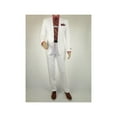 thumbnail image 2 of Men's Summer Linen Suit Apollo King Half Lined 2 Button Modern Fit SLN8 White, 2 of 12