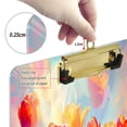 thumbnail image 3 of 12.5" x 9" Acrylic Clipboard with Gold Metal Clip Office and Classroom Essential Vibrant Colorful Tulips, 3 of 7