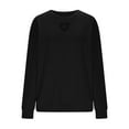 thumbnail image 5 of AherBiu Crewneck Sweatshirt for Women Long Sleeve Tops Cutout Front Casual Loose Fitted Pullover Tops, 5 of 9