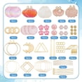 thumbnail image 2 of 1 Box 10 Pairs Ocean Dangle Earring Making Kit Shells Flat Charms Natural Seashell Charm Summer Pink Sea Shells Charms Flat Shell Beads for Jewelry Making Kits Women Adults DIY Supplies diy, 2 of 6