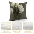 thumbnail image 4 of JEUXUS High-Quality Vintage Classical Still Life Rose,1871 Room Aesthetic Short Plush Pillowcase White, 4 of 5