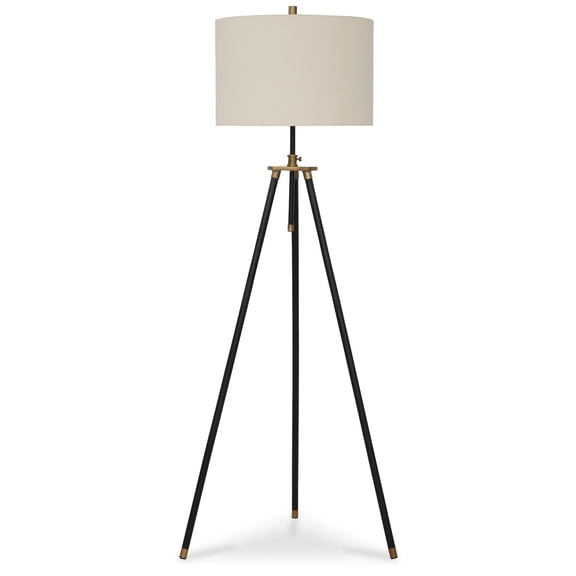Signature Design by Ashley Cashner Floor Lamp, Black & Gold Finish