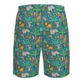 thumbnail image 6 of Kdxio Jungle Animals Pattern Mens Casual Shorts - Drawstring Summer Beach Sports Shorts for Men, 6 of 9