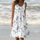 thumbnail image 2 of Vestidos hasta la rodilla sin mangas con estampado de verano a la moda sexy informal para mujer Pompotops  ghjkhdj15054, 2 of 5