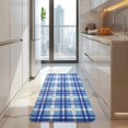 thumbnail image 4 of Blue and White Grid Pattern Kitchen Rug Mat,Kitchen Runner Rugs Non Skid Washable,Decorative Kitchen Floor Mats for Kitchen,Sink,Laundry,17"x47.2", 4 of 7