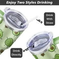 thumbnail image 4 of 40 Oz Cute Avocado Tumbler with Handle and Straw Lid Avocado Lovers Themed Gifts for Women Double Insulated Cup Travel Coffee Mug, 4 of 7