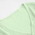 thumbnail image 5 of Women's Long Sleeve Cropped Cardigan Sweater, Teens Knit V Neck Button Front Casual Blouse Tops Long Sleeve Blouses for Lady Green One Size, 5 of 6