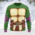 thumbnail image 4 of Suéteres de punto feos de Navidad con armadura de tortuga ninja para cosplay, regalo de Navidad, jerséis, tops para parejas, fiestas, unisex, informales, 1, 4 of 4