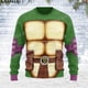 thumbnail image 5 of Suéteres de punto feos de Navidad con armadura de tortuga ninja para cosplay, regalo de Navidad, jerséis, tops para parejas, fiestas, unisex, informales, 1, 5 of 5