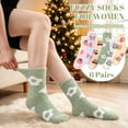 thumbnail image 3 of Bocaoying 6 Pairs Women‘s Fuzzy Socks - Thick Cozy Fluffy Mid-Calf Socks with Colorful Floral Patterns, Soft Warm Plush Sleep Socks for Home & Indoor Wear, 3 of 7