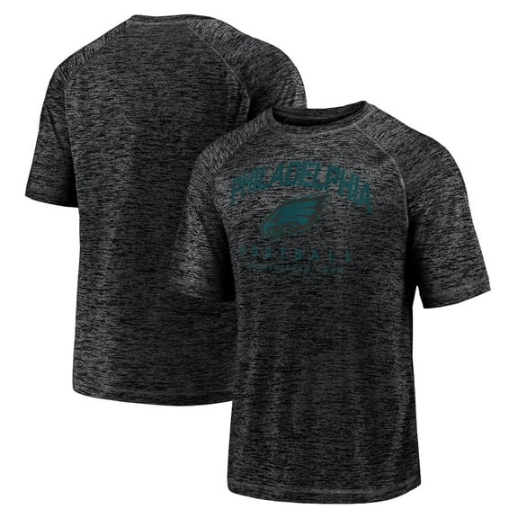 Men's Fanatics Black Philadelphia Eagles Shade Battle Ready Raglan Space-Dye T-Shirt