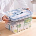 thumbnail image 4 of Caja de medicamentos pequeña de varias capas, caja de almacenamiento de medicamentos familiares, caja de medicamentos for el hogar, botiquín médico de primeros auxilios grande de gran capacidad, 4 of 5