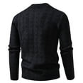 thumbnail image 3 of Men's Standing neck Sweater Waffle Patterned Long Sleeve Cable Knit Sweater, 3 of 5