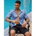 thumbnail image 2 of COOFANDY Mens Casual Beach Shirts Printed Short Sleeve Summer Hawaiian Shirts, 2 of 6