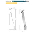 thumbnail image 3 of RMC 376 11/16 in.D x 2 1/4 in. W x 85 in. L Primed Finger-Joined Pine Casing Moulding 10-pcs 70 Ft Total, 3 of 4