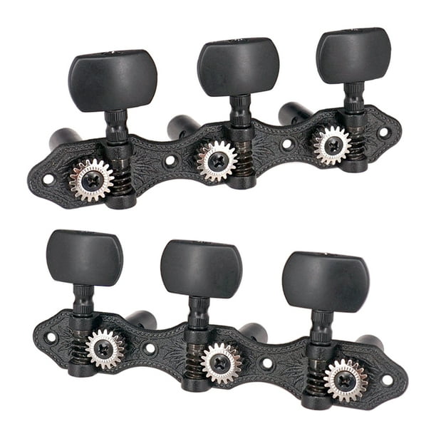 2 Piezas de Cvijas de Afinación de Guitarra, Negro, Gran Regalo para Amantes de Guitarra Sunnimix Botones de cuerdas de guitarra Afinadores