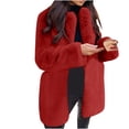 thumbnail image 2 of LSLJS Women Long Sleeve Lapel Plush Coat Fashion Solid Color Warm Coat, 2 of 6