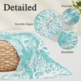 thumbnail image 3 of Teal Green Coastal Body Pillow Cover 20 x 60 Inch Decorative Pillow Cover Summer Nautical Ocean Beach Lumbar Pillowcase Seasonal Rectangle Cushion Case for Couch Sofa Bed Living Room, 3 of 9
