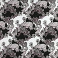 thumbnail image 2 of Zelouf Kikyo Puff Print Scuba  , Sewing, DIY, Crafts Fabric by the Yard, Black/pink, 50 Yard, 2 of 3