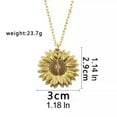 thumbnail image 6 of HOOUN You Are My Sunshine Open Locket Sunflower Pendant Necklace Unisex Jewelry-Rose Gold, 6 of 8