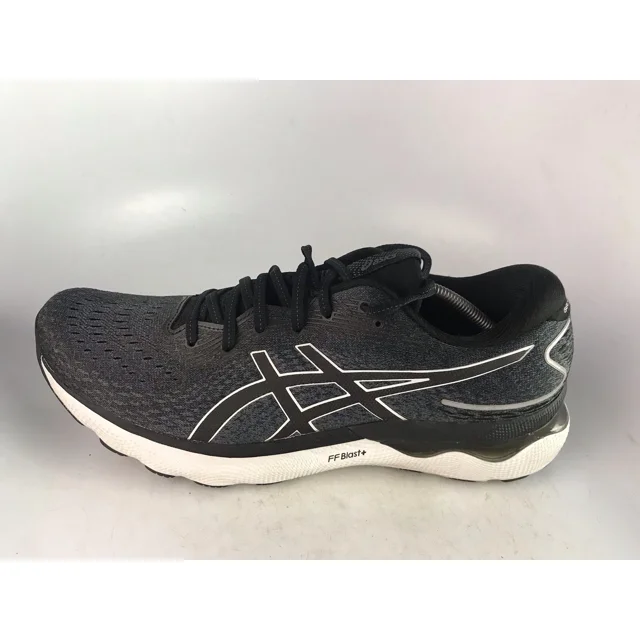 Asics Gel Nimbus 24 Black/ White Men's Athletic Shoe Running Sz 13 US