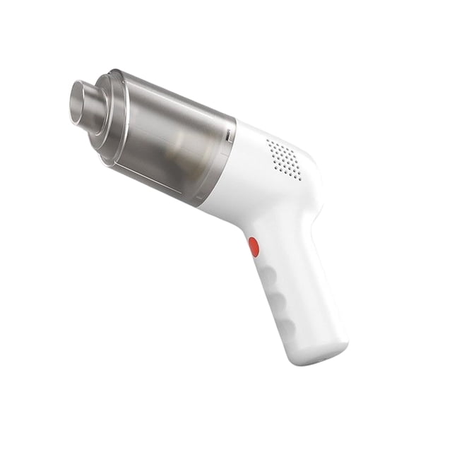 Riwesomey Aspiradora de plástico para automóvil, portátil, recargable, 4000mAh, funciona con batería, 7,4 V, 25min, desmontable, accesorios para Herramientas de reparación de automóviles Blanco
