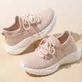 thumbnail image 4 of Dakaela 5-13Y Boys Girls Tennis Shoes Kids Lightweight Breathable Running Sneakers Toddler Arch Support Knit Athletic Walking Shoes Pink, 4 of 7