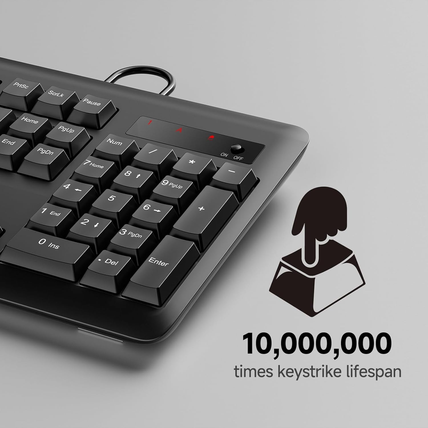 REDRAGON Keyboard Wired USB Full Size 114 Keys with Numeric Keypad Multimedia Shortcuts,Wired Computer Keyboard,Quiet Silent Keystroke for Home Office, Work or Personal Computer