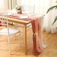 thumbnail image 2 of Lsupdaol 4 Pcs Cheesecloth Gauze Table Runners Boho Wedding Decor Rustic Sheer Runner for Wedding Table Bridal Shower Birthday Party Decorations(Gradient Pink,4 Pcs), 2 of 6