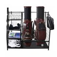 thumbnail image 4 of Tignapoo Black Metal Golf Bag Holder with Wheels - Adjustable Golf Club Organizer for Practice & Storage - Durable Golf Equipment Stand (Model 1), 4 of 7