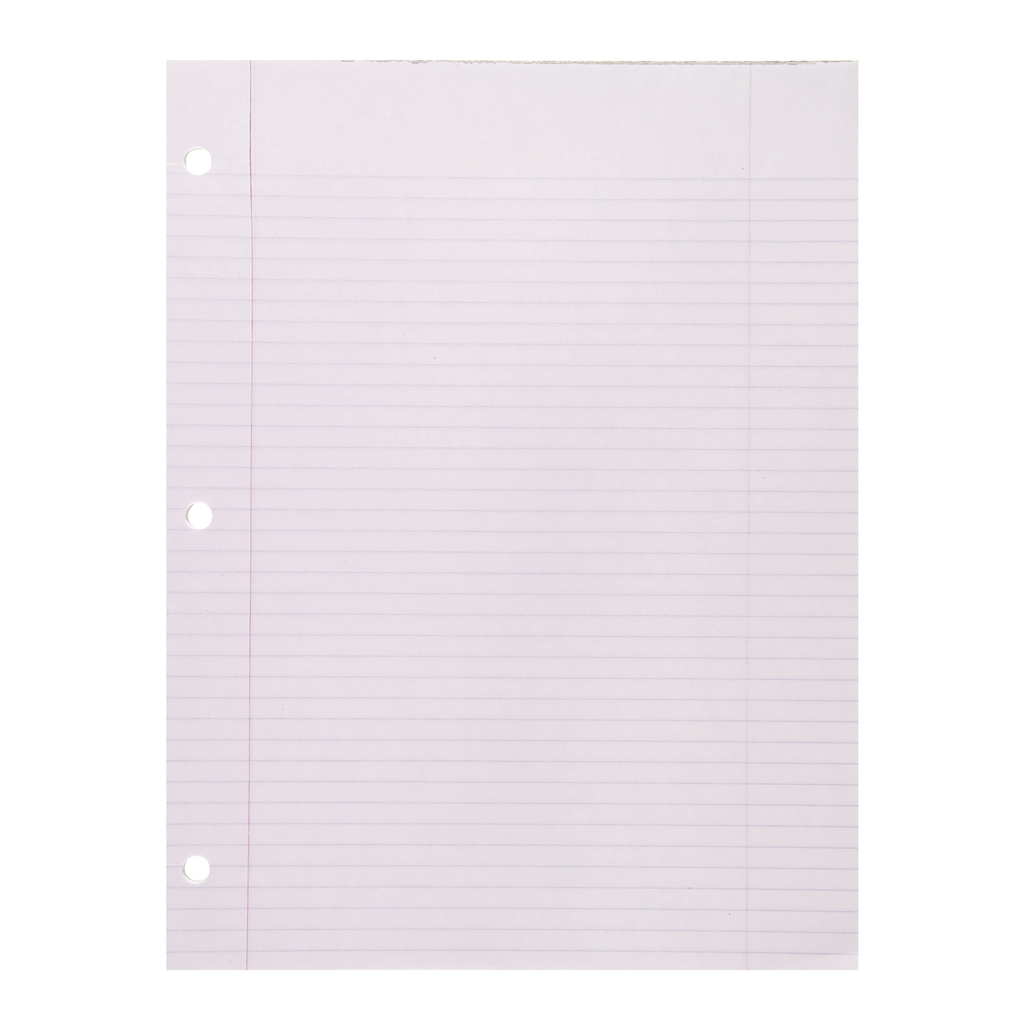 GUM PAD 8.5"x11" WHITE 3HOLE PUNCH NARROW RULED WITH MARGIN Walmart