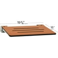 thumbnail image 2 of SlimLine Folding Wall Mount Shower Bench Seat, Teak Seat with Silver Frame, 2 of 7