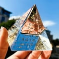thumbnail image 4 of EOEMY 3Degyptian Scripture Pyramid Paperweight Fengshui Crystal Prism Optical Religion, 4 of 8