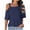 Navy, variant on Womens Off Shoulder Summer Tops Short Sleeve Casual T Shirt Loose Fit Comfy T Shirts Fashion Tops 2025 S,Navy