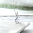 thumbnail image 4 of Gem Stone King 925 Sterling Silver White Diamond Pendant with Chain Set with Moissanite (1.39 Cttw), 4 of 4