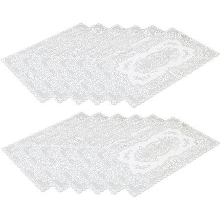

12 Pcs 30x45cm PVC Placemats Table Mats for Dining Kitchen Holiday Party Silvery D