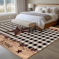 thumbnail image 5 of Country Star Washable Area Rug 8 x 10 ft Farmhouse Texas Star, Soft Non Slip Rugs Stain Repellent Indoor Felt Carpet for Living Dining Room Bedroom Home Office, 5 of 9