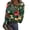 Green(Floral Print), variant on Women's Tops, Tees & Blouses Long Sleeve Ribbed Slim Fit Hawaiian Shirts for Women Casual Maple Leaf Print Tops for Women Trendy Tight Stretch Holiday Summer Tee Tops Light Brown S