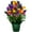 Purple Violet Orange, variant on Sympathy Silks Artificial Cemetery Flowers - Realistic - Outdoor Grave Decorations - Non-Bleed Colors, and Easy Fit -Purple Violet Yellow Wildflower Bouquet