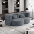 thumbnail image 6 of Aukfa 2-in-1 Convertible Couch Bed with 2 Pillows, Folding Floor Couch, 15" Full Size Bed Mattress, Memory Foam Sleeper Sofa Bed, Gray, 6 of 8