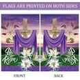 thumbnail image 3 of He is Risen Religious Cross Lilies Decoration Easter Spring Holiday House Flag Outdoor Yard Flag 28" x 40", 3 of 6