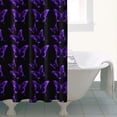 thumbnail image 4 of Purple Butterfly Pattern Shower Curtain 36"x72" ,Bathroom Decorative Shower Curtains Set with 12 Hooks,Modern Waterproof Washable Shower Curtain, 4 of 6