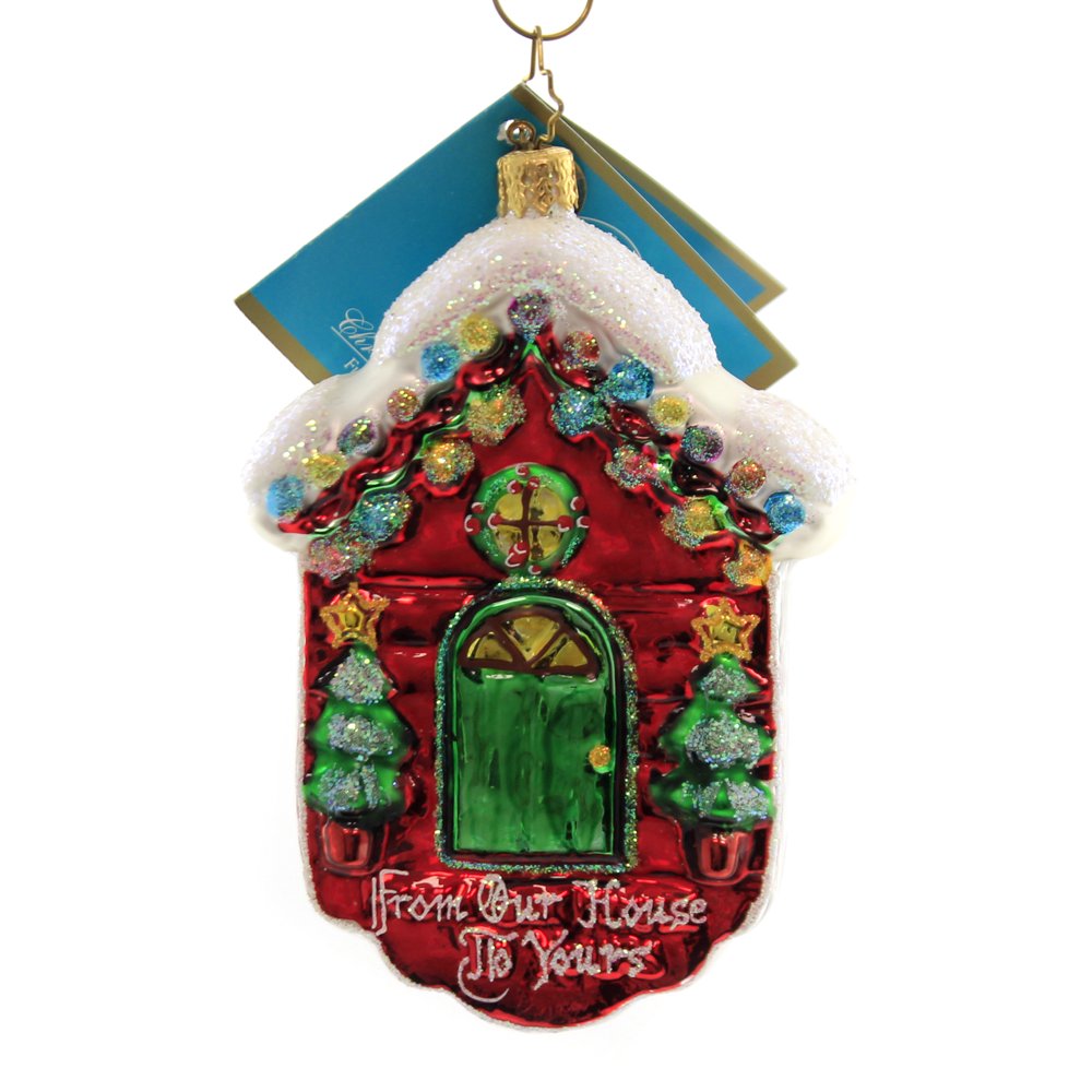 Christopher Radko ADDRESS Blown Glass Ornament First House