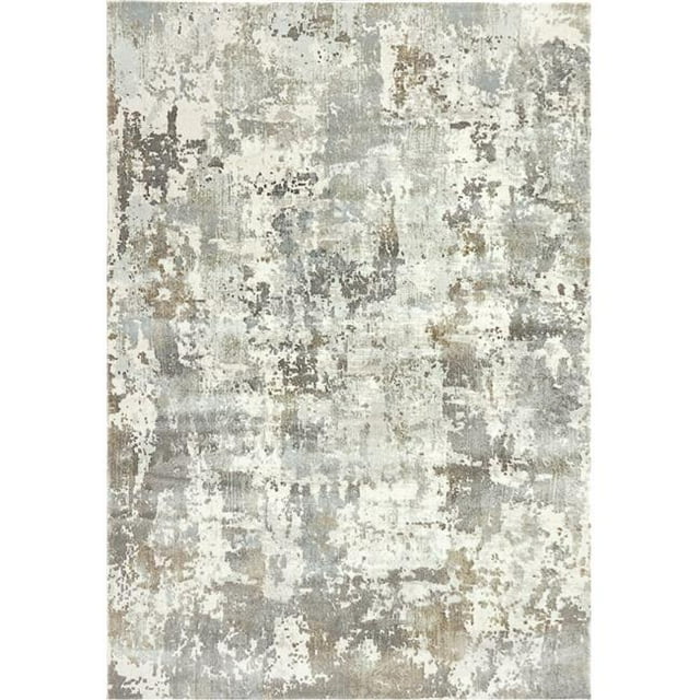 Dynamic Rugs CC283528190 Tapis Rectangulaire Moderne Castilla 2 Pi. 2 Po. x 7 Pi. 7 Po. - 190 Crème & Gris