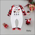 thumbnail image 2 of Odeerbi Christmas Pajamas for Family Holiday Long Sleeve Family Christmas Pajamas Matching Sets Baby Parent Child Outfit Printed Loungewear Two-Piece Sleepwear Xmas PJs Set White, 2 of 5