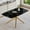 Black+Gold + Glass+Metal1, variant on Large Modern Minimalist Rectangular Glass Dining Table with 0.39" Tempered Glass Tabletop and Silver Chrome Metal Legs, for Kitchen Dining Living Meeting Room Banquet hall,63''x35''x 29''W1151S00191