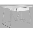 thumbnail image 2 of SAFAVIEH Malloy Modern Glam Lacquer Writing Desk, White/Chrome, 2 of 6