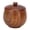 Lacquer Gloss Wood, variant on Japanese Sour Jujube Wood Condiment Spice Jar with Dustproof Lid Natural Log Style Eco Friendly Salt Sugar Pepper Container 3.5 inches / 9.0 cm Height